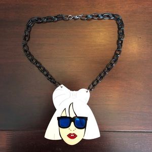 POP ART Woman In Shades Necklace